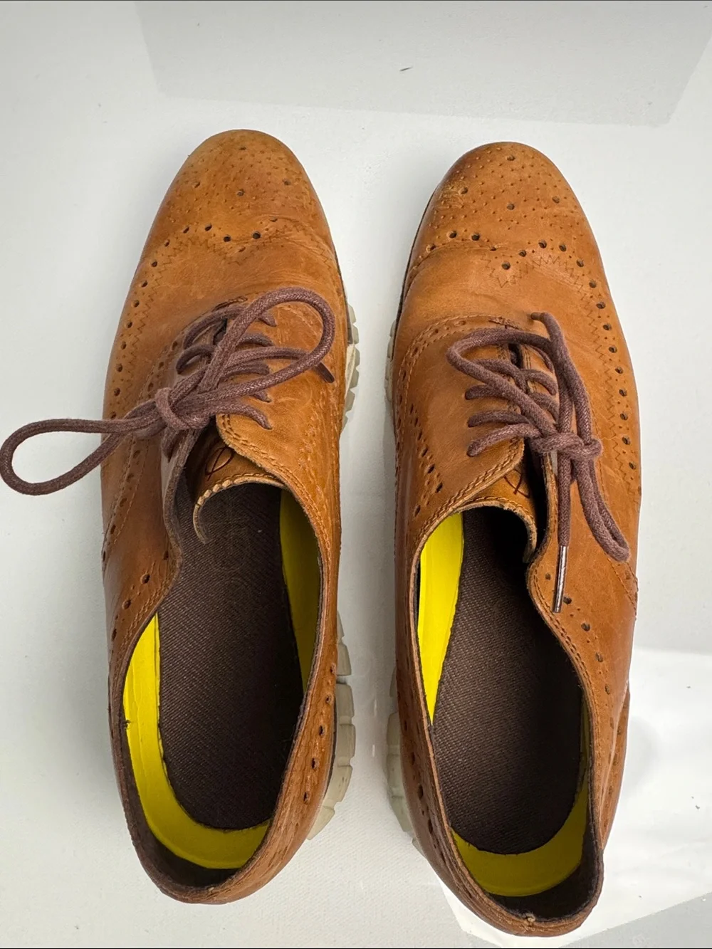 Cole Haan Men's ZERØGRAND Remastered Wingtip Oxfords Men’s Size 11M BRITISH TAN